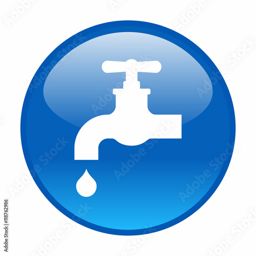 Water tap, vector icon isolated on white background