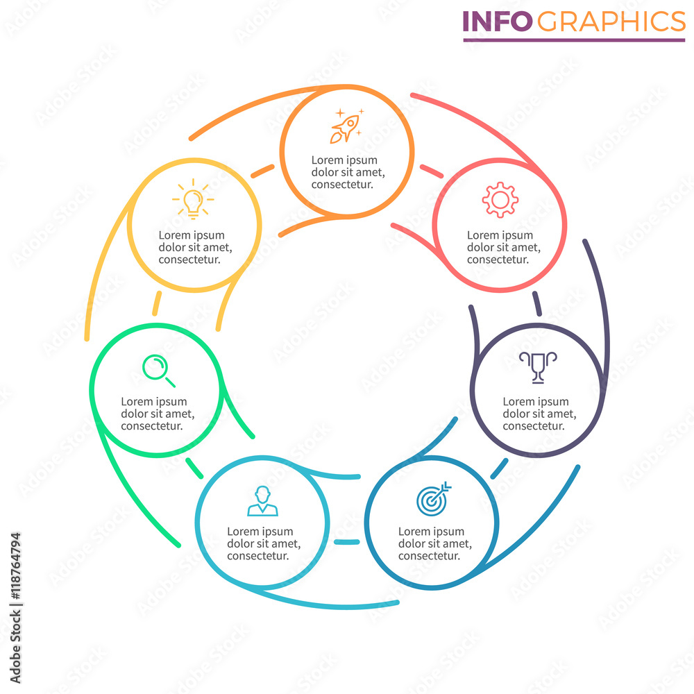 Linear infographics. Chart with 7 steps, options. Linear infographics. Chart with 7 steps, options.
