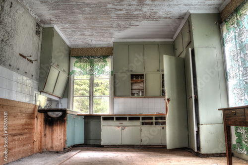 Old kitchen in abandoned house