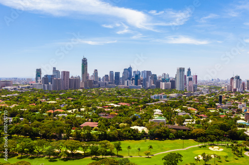 Birds eye view of Manila city (Philippines) 