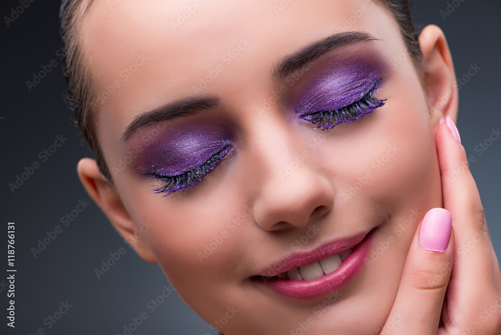 Young woman in beauty concept with nice make-up Young woman in beauty concept with nice make-up
