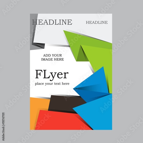 Corporate flyer design. Brochure A4 size.