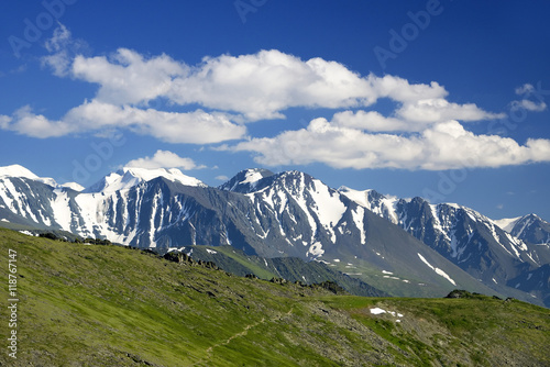 Alpine landscape in Altai Mountains, Russian Federation, Asia