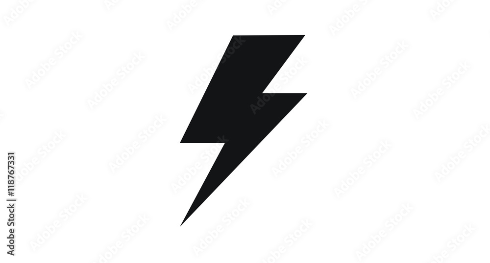 Vector lighting symbol icon on white background