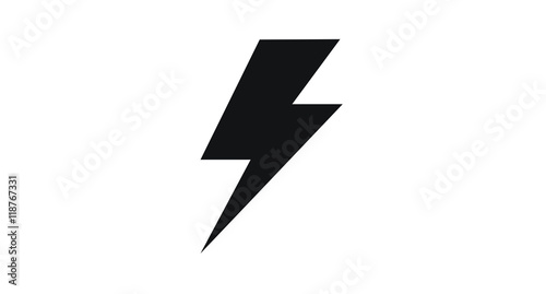 Vector lighting symbol icon on white background photo