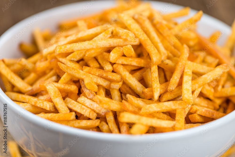 Portion of potato sticks Portion of potato sticks