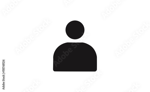 Vector business male symbol icon on white background