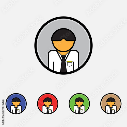 Manager vector icon. flat style
