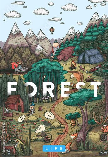 Secret life in a fairy tale forest