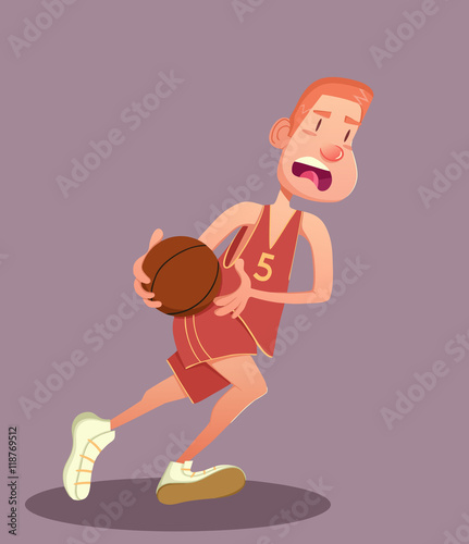 Young man playing basketball