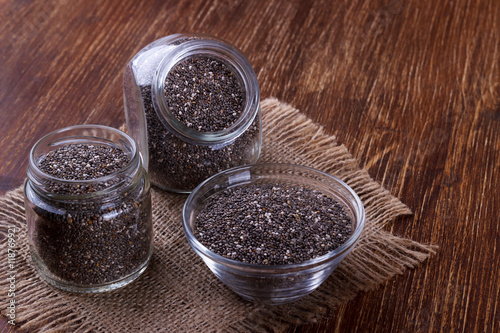 Chia seeds in jar