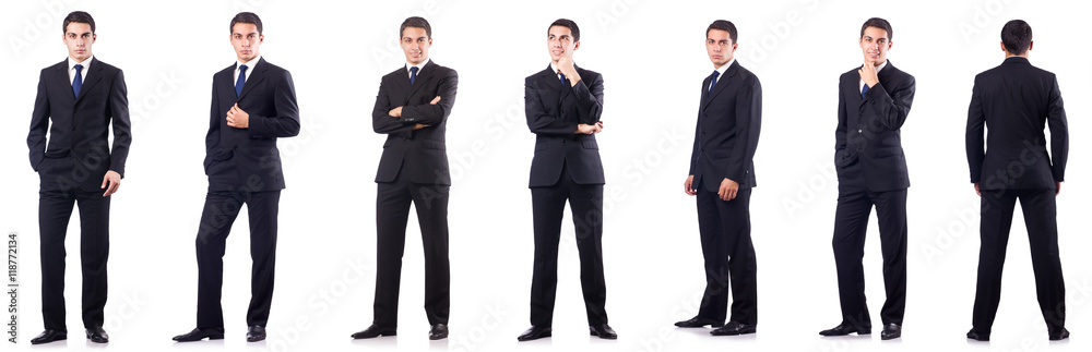 Collage of businessman isolated on white Collage of businessman isolated on white