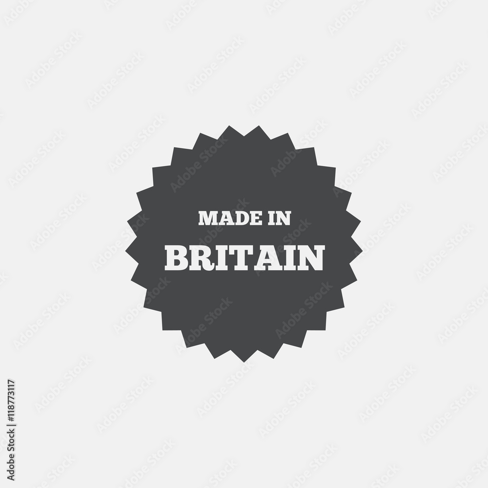 Made in Britain icon. Export production symbol. Made in Britain icon. Export production symbol.