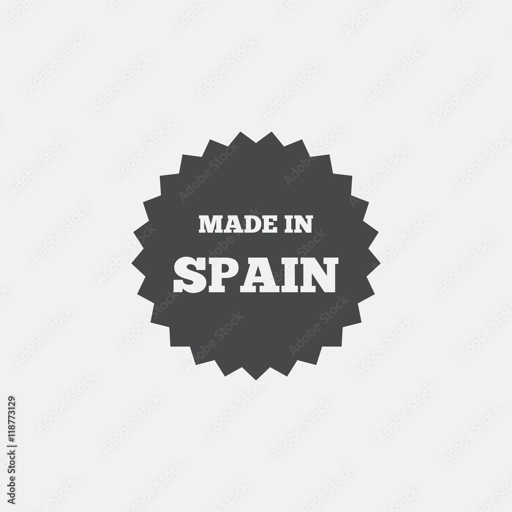Made in Spain icon. Export production symbol. - obrazy, fototapety, plakaty 