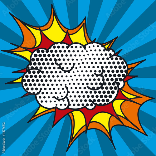 explosion pop art style vector illustration design
