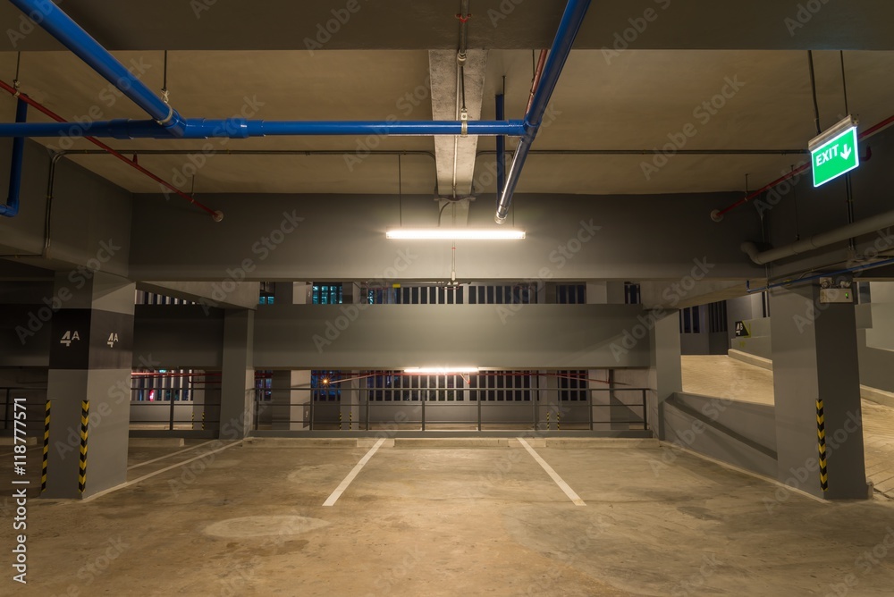 Car parking garage in building