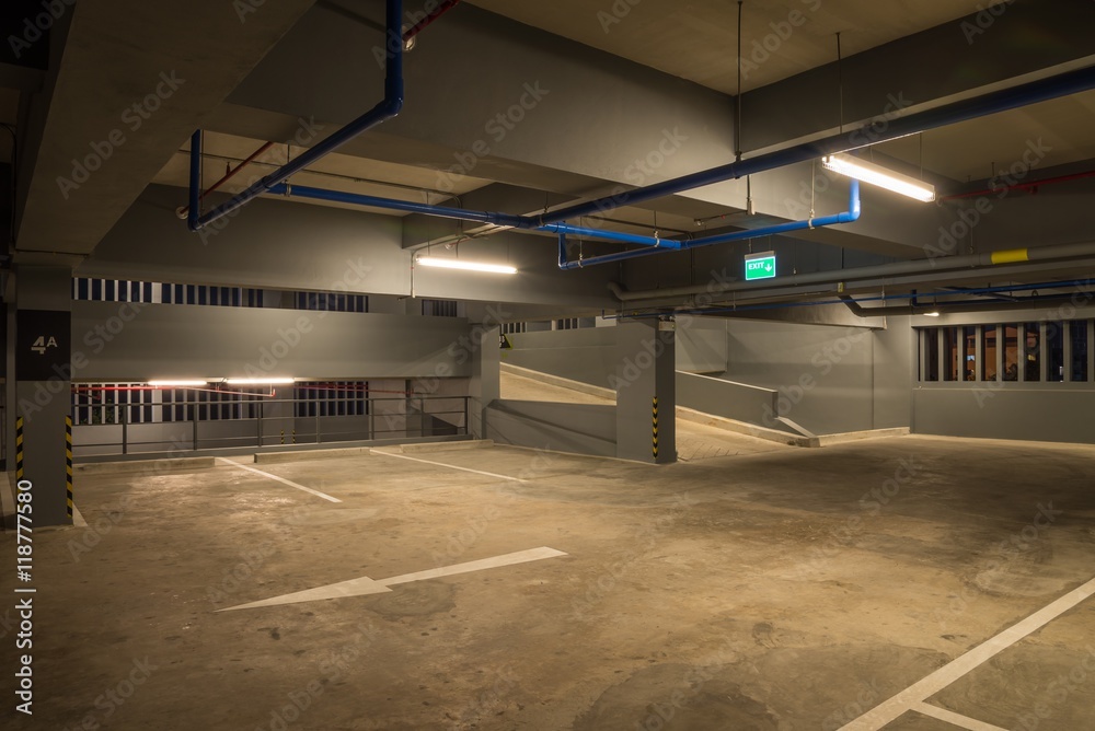 Car parking garage in building