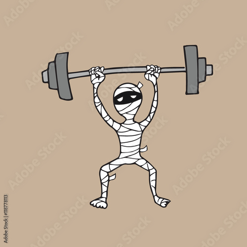 Mummy weight lifting