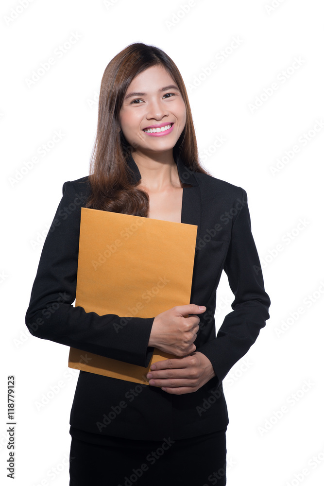 Young business woman. Isolated on white background. Young business woman. Isolated on white background.