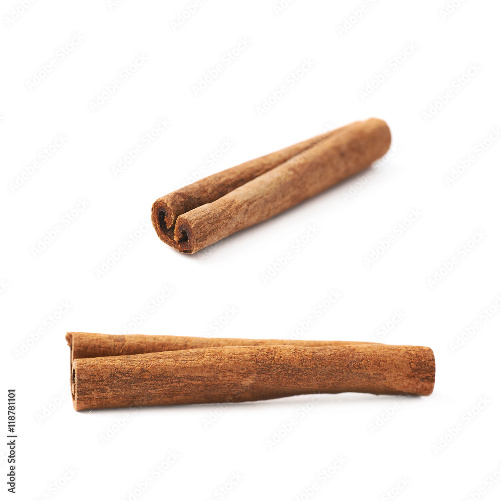 Cinnamon stick isolated