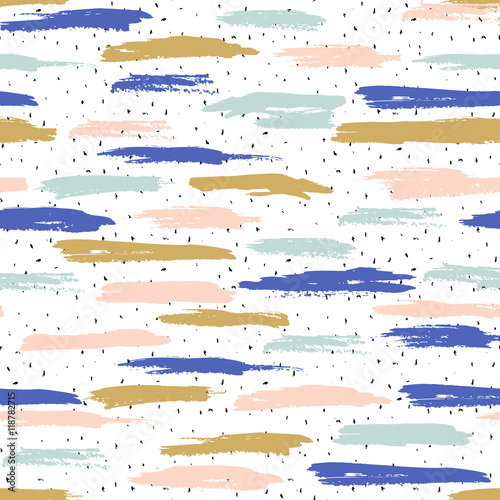 Abstract hand drawn pattern. Repeat colorful print for wrapping, wallpaper, fabric