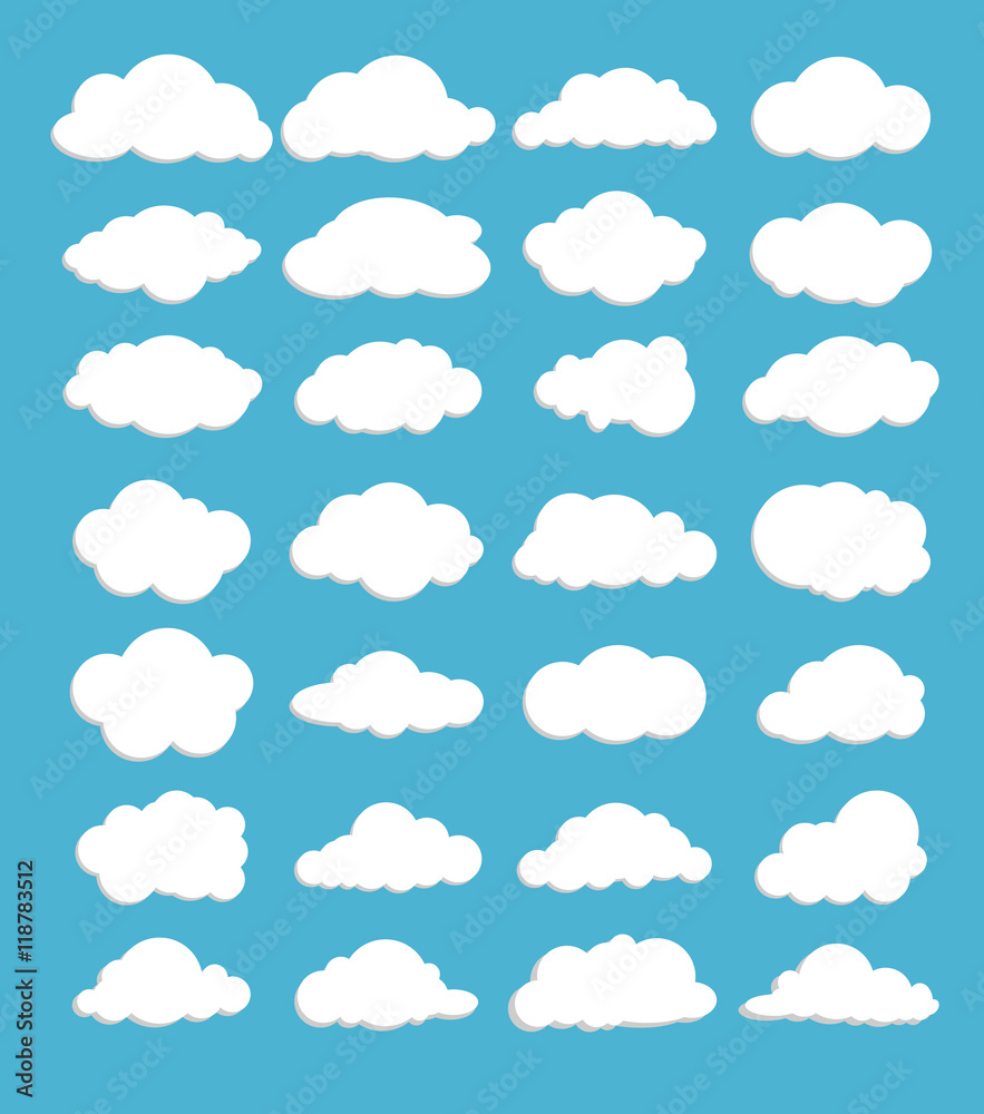 Vector of Clouds set for design work Vector of Clouds set for design work
