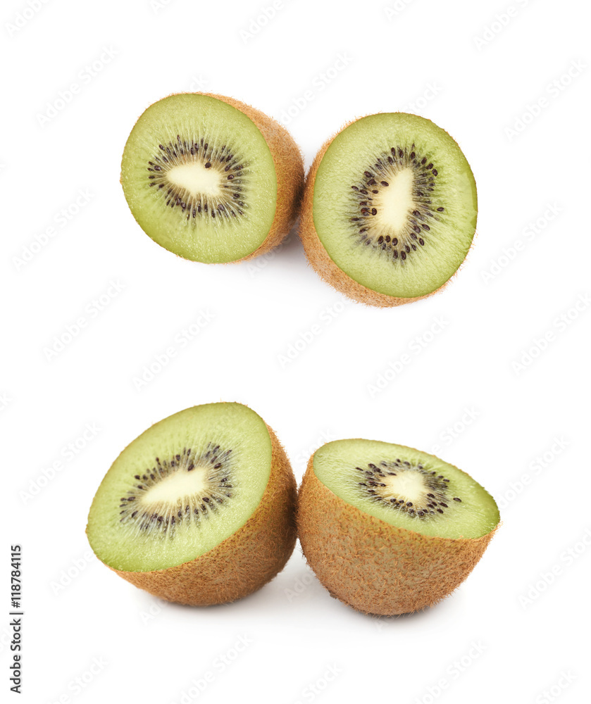 Fototapeta premium Ripe kiwi fruit isolated