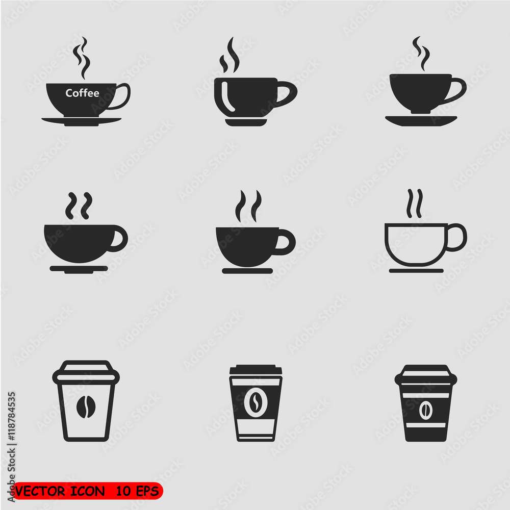 Coffee cup icon vector Coffee cup icon vector