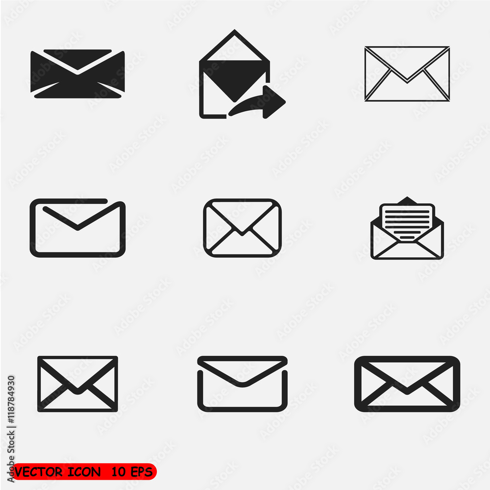 Set of icons for messages Set of icons for messages