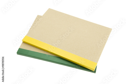 Recycle notebook isolated white background - Business and education concept.