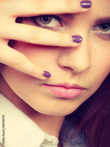 Lovely glamorous young woman portrait.