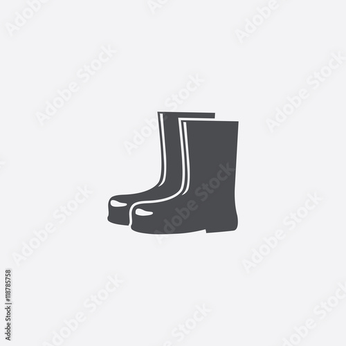Rubber boots icon