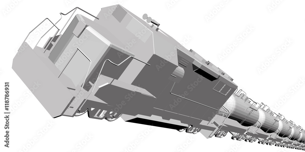Fototapeta premium Train with cargo