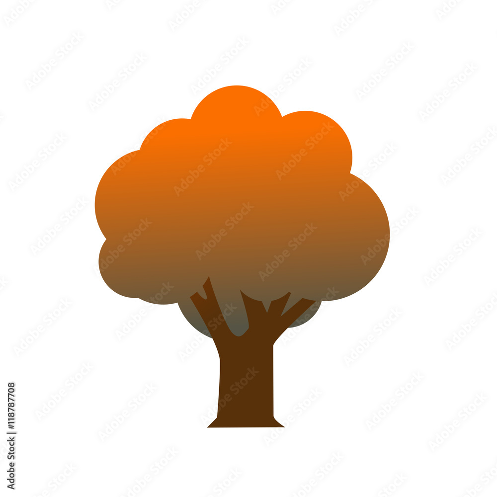 Autumn tree icon vector illustration