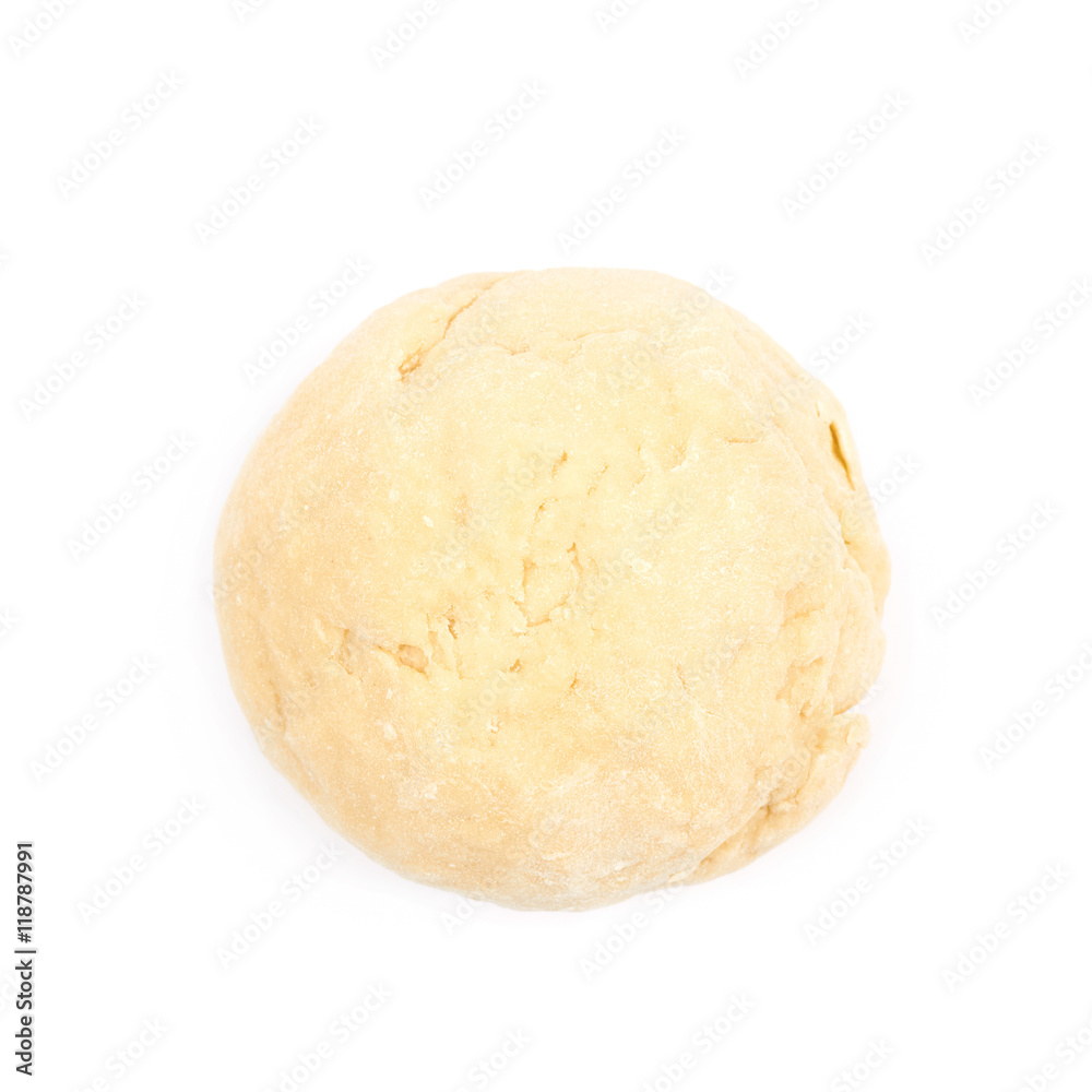 Ball of raw dough isolated Ball of raw dough isolated