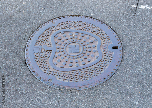 Manhole cover NTT in Hirosaki