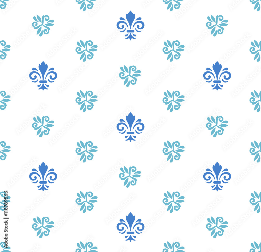 Seamless Vector Pattern With Royal Lily Seamless Vector Pattern With Royal Lily