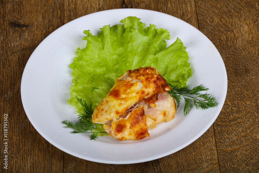 Chicken breast baked with cheese Chicken breast baked with cheese