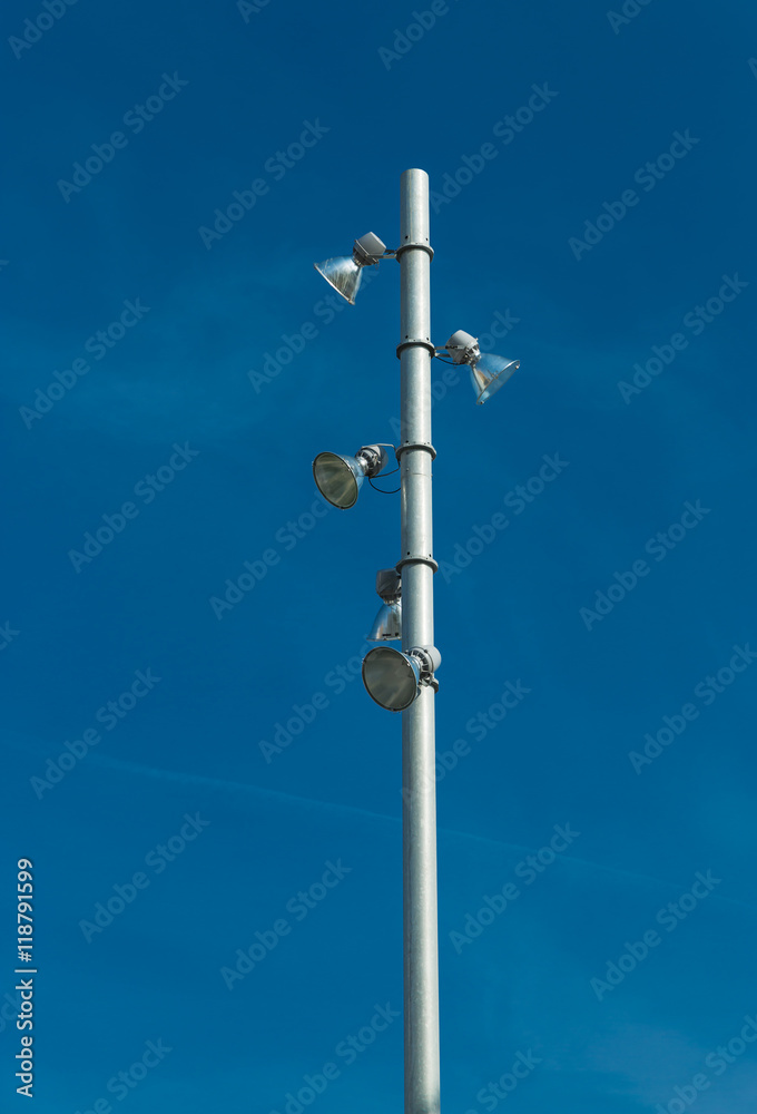 Modern Lamppost against a blue sky Modern Lamppost against a blue sky