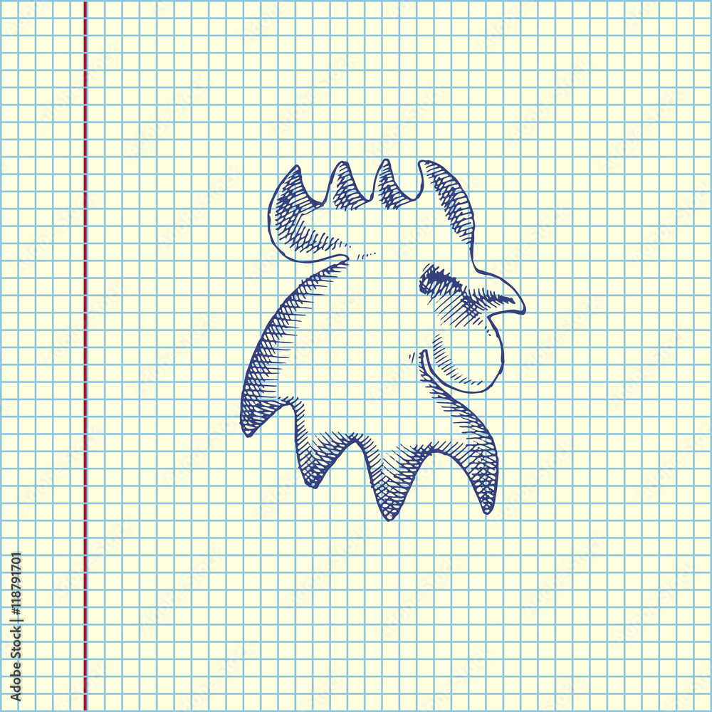 Obraz premium Cock vector illustration