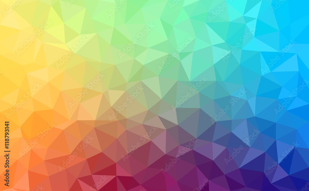 Abstract background - Colorful Geometrical shapes, Polygonal vector texture - Blue, purple, green, yellow colors
