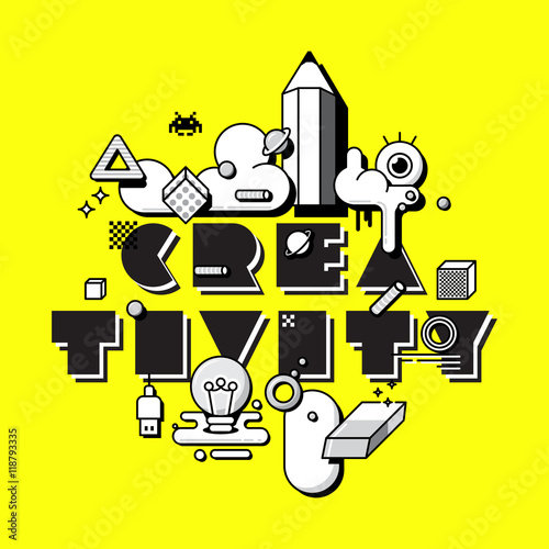 creativity cool bright vector illustration
