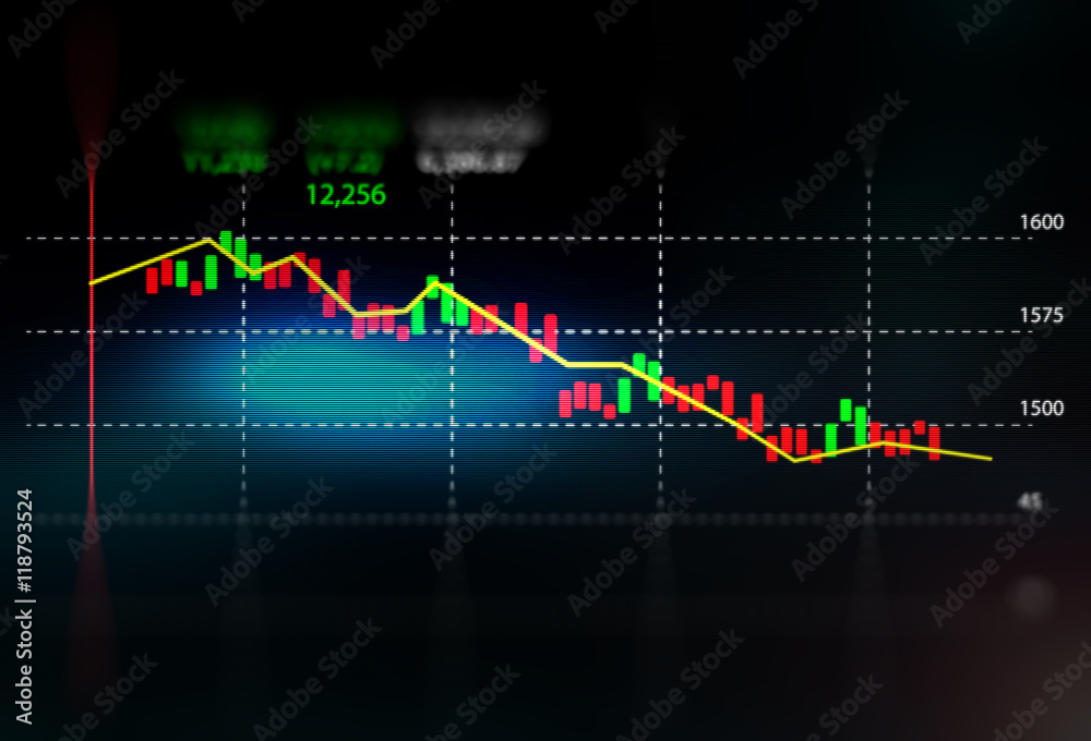 technical financial graph on technology abstract background