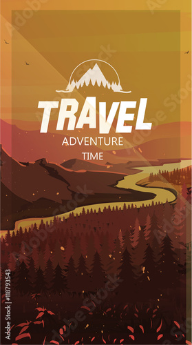 Tourism hiking holidays forest landscape