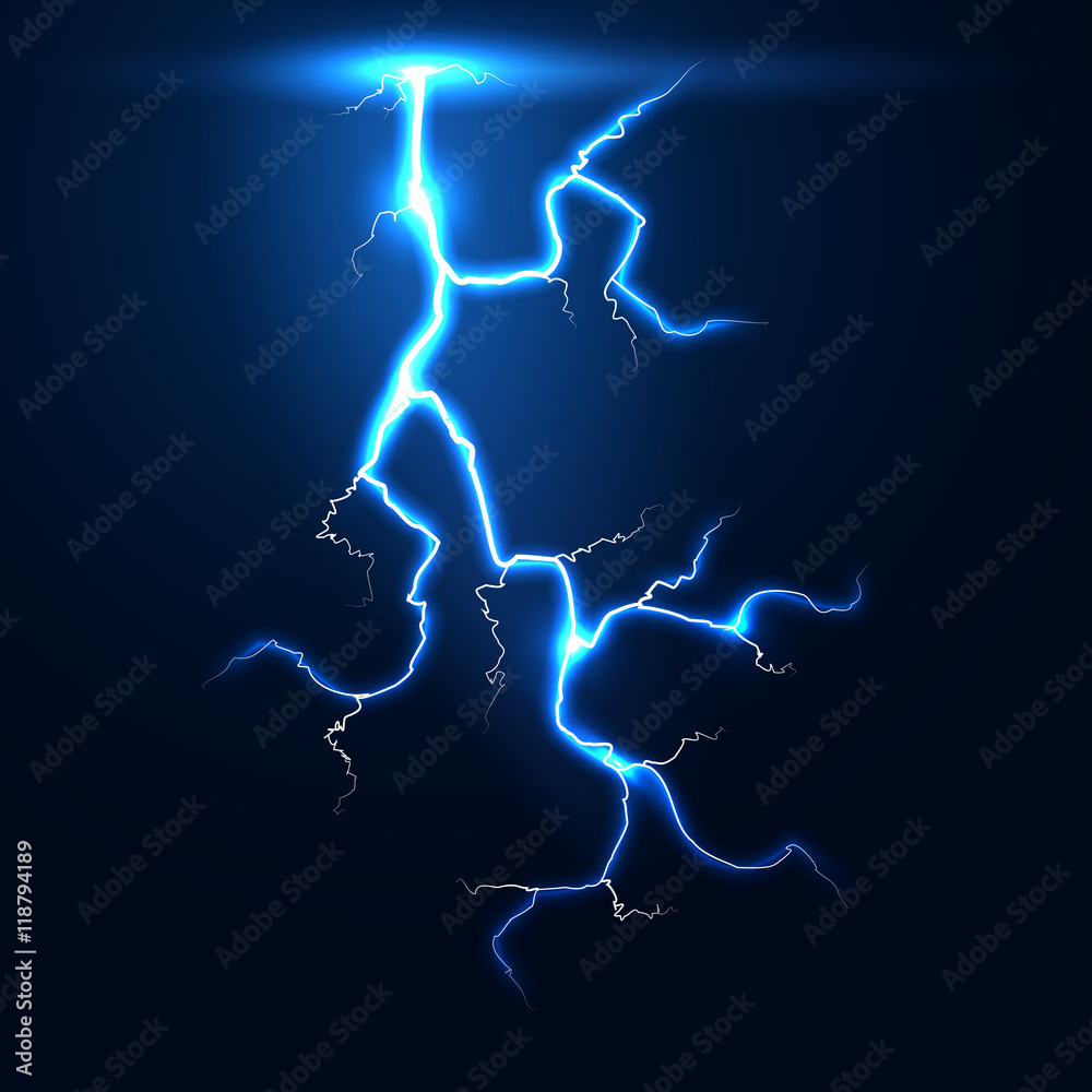 Lightning thunder storm vector background Lightning thunder storm vector background