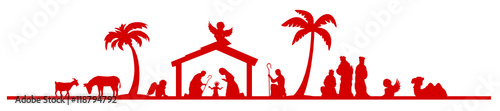 Weihnachtskrippe mit Maria und Josef