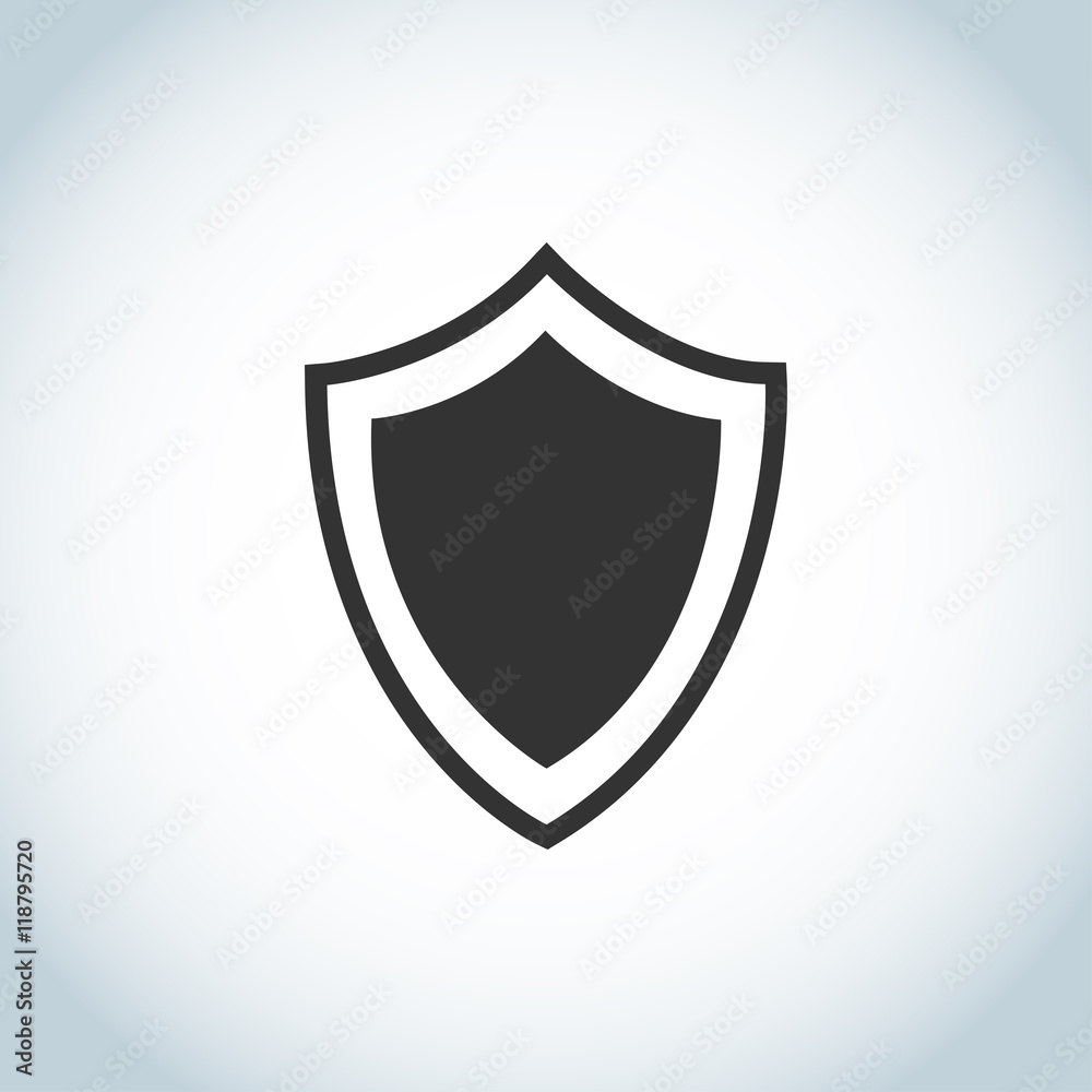 Shield Icon in trendy flat style isolated on grey background. Shield symbol for your web site design, logo, app, UI. Vector illustration, EPS10. Shield Icon in trendy flat style isolated on grey background. Shield symbol for your web site design, logo, app, UI. Vector illustration, EPS10.