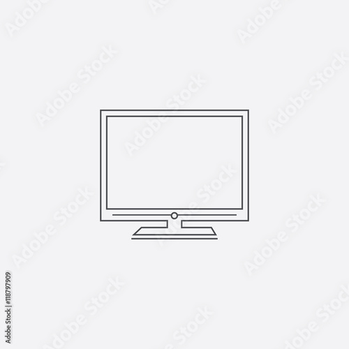 Flat screen monitor icon 