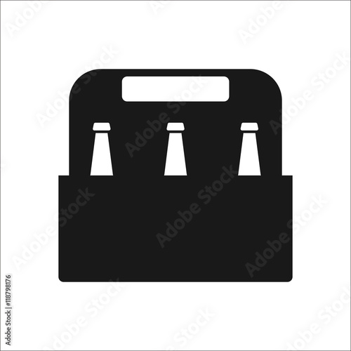 Pack of beer sign simple icon on background