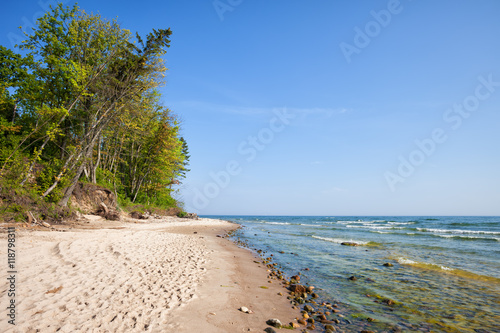 Fototapeta Naklejka Na Ścianę i Meble -  Rozewie Beach at Baltic Sea in Poland
